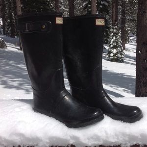 Forever young tall black rain boots size 9